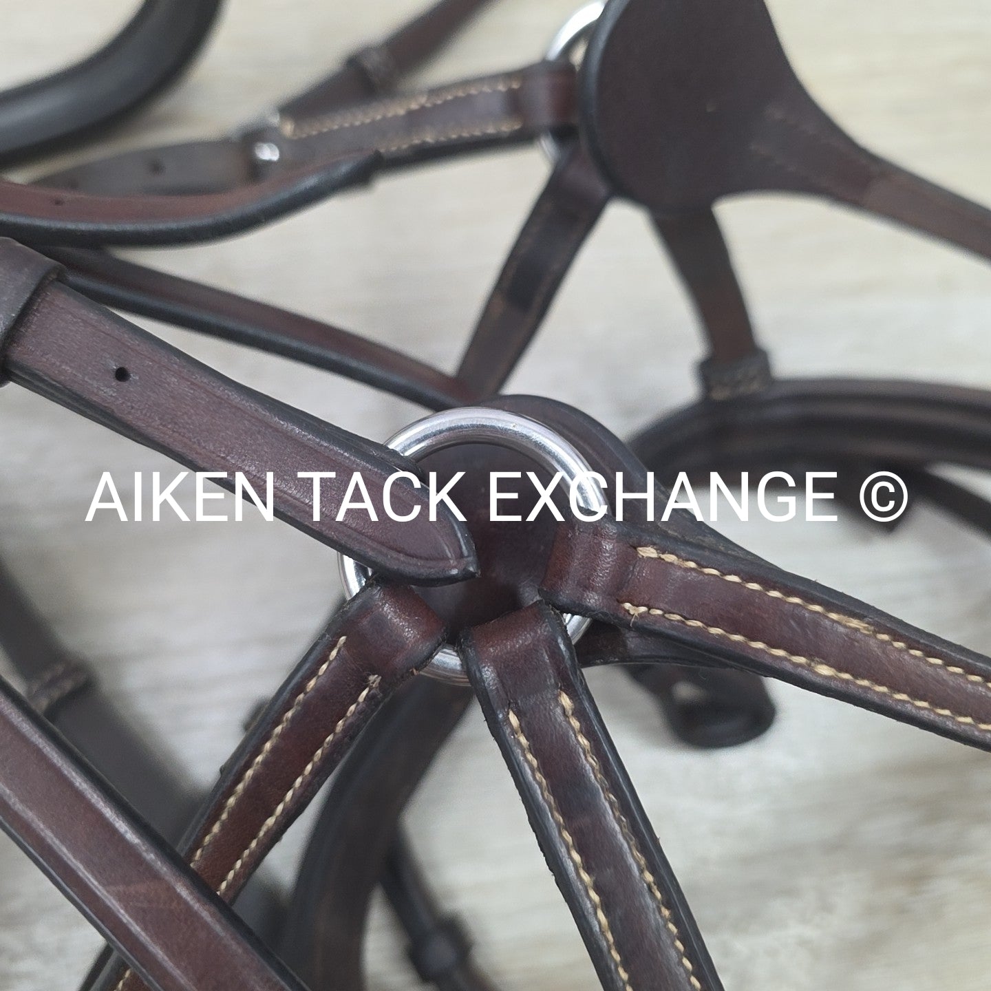 Nunn Finer Arianna Bridle with Halter Ego Bling Browband, No Reins, Brown, Full
