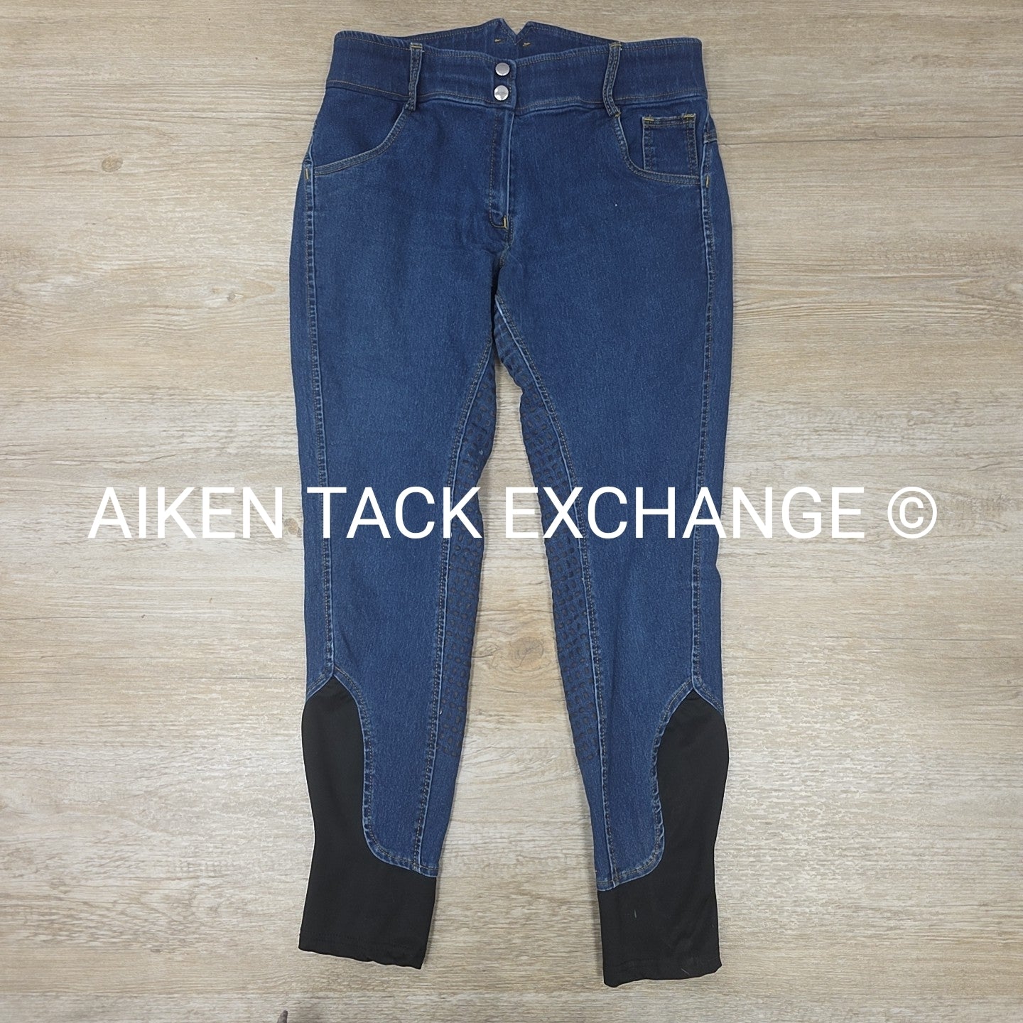 Denim Silicone Grip Full Seat Breeches, Size 30