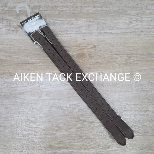 HDR Triple Covered Grippy Close Contact Stirrup Leathers, Havana, 54"