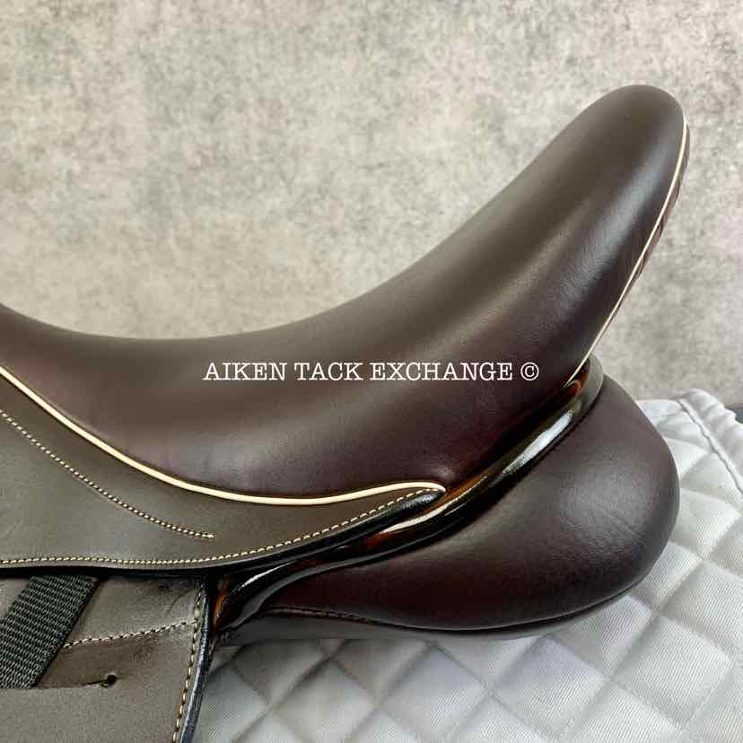 2022 MaxFlex Picasu Monoflap Dressage Saddle, 18" Seat, Flex Tree - Wide Fit, Wool Flocked Pony Panels