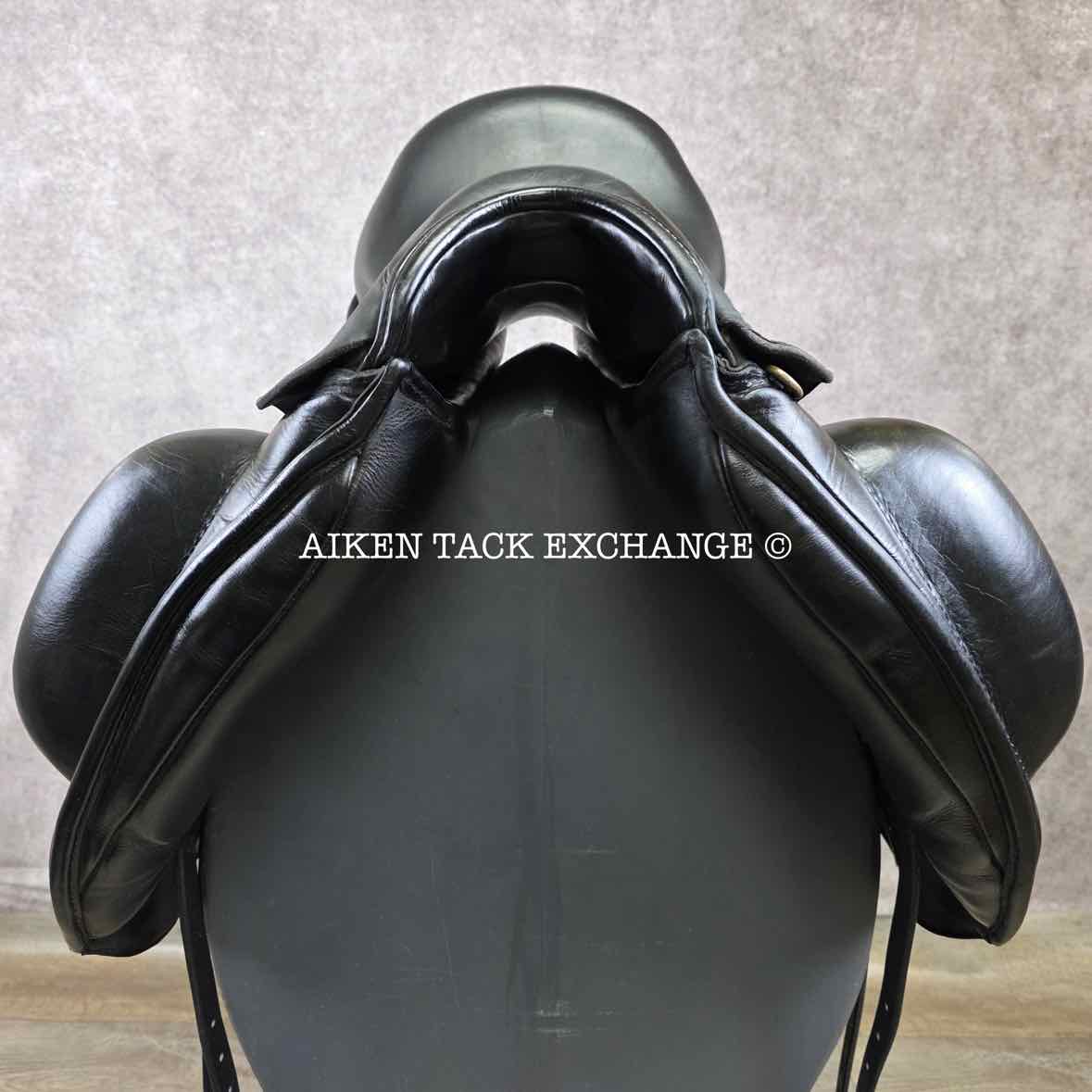 2015 Custom Saddlery Wolfgang Omni Monoflap Dressage Saddle, 17.5" Seat, Adjustable Tree, Wool Flocked Panels