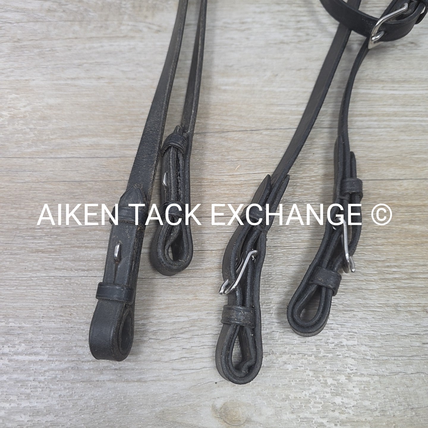 BARGAIN BUNDLE: Dressage Bridle (Missing Flash) with Laced Reins & Flat Leather
