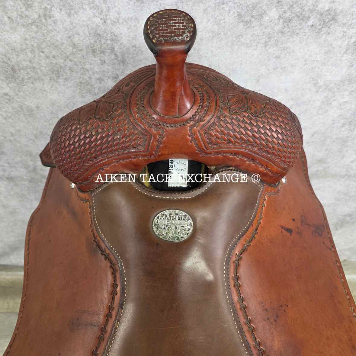 Martin Saddlery Western Saddle, 17.5" Seat, Wide Tree - Full QH Bars