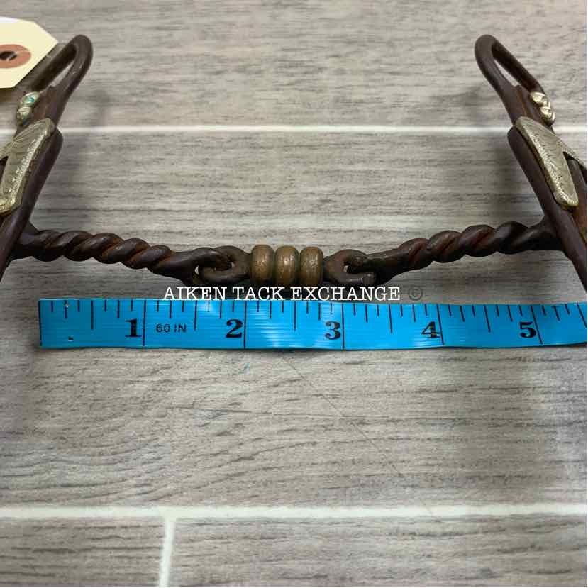 Classic Equine Gist Copper Dogbone Twisted Shanked Bit 5.5"