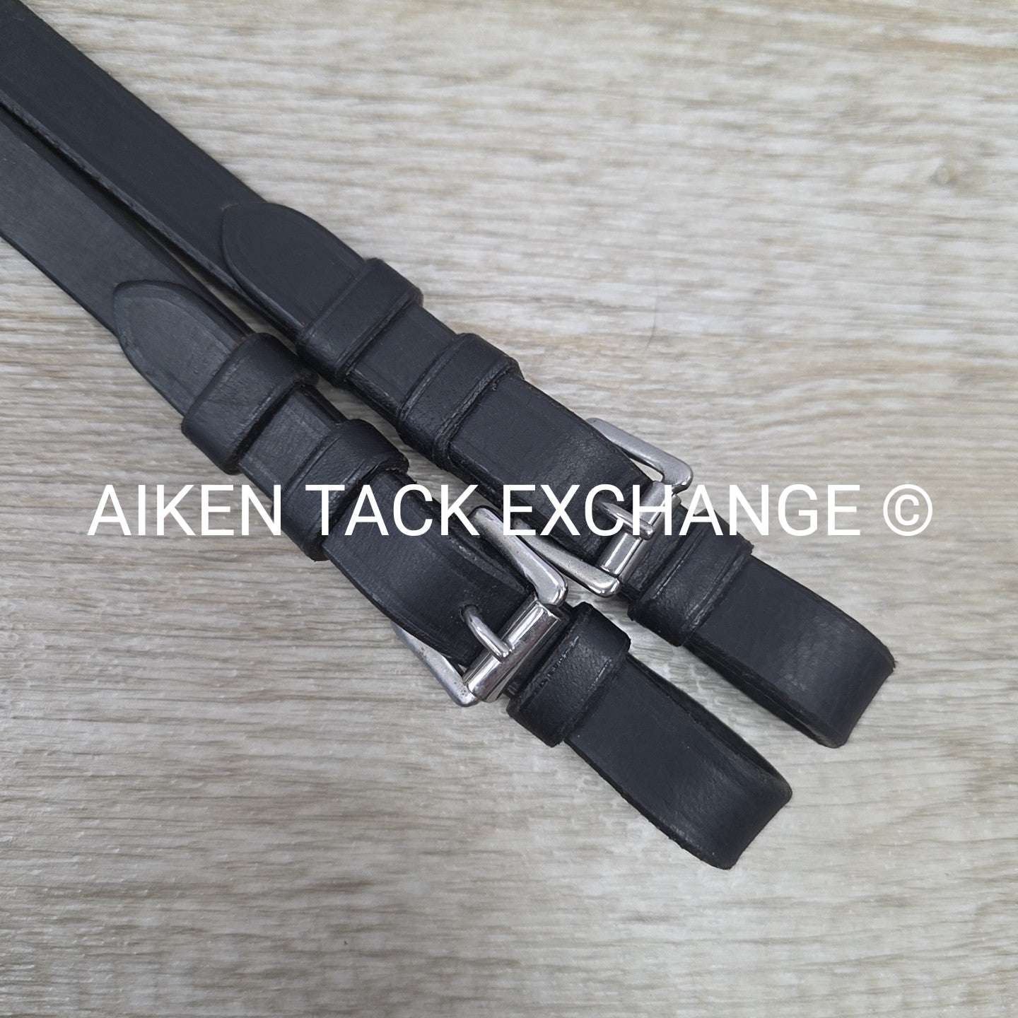 Correct Connect Sure Grip Rubber Reins with 4" Stops, Black, 48"