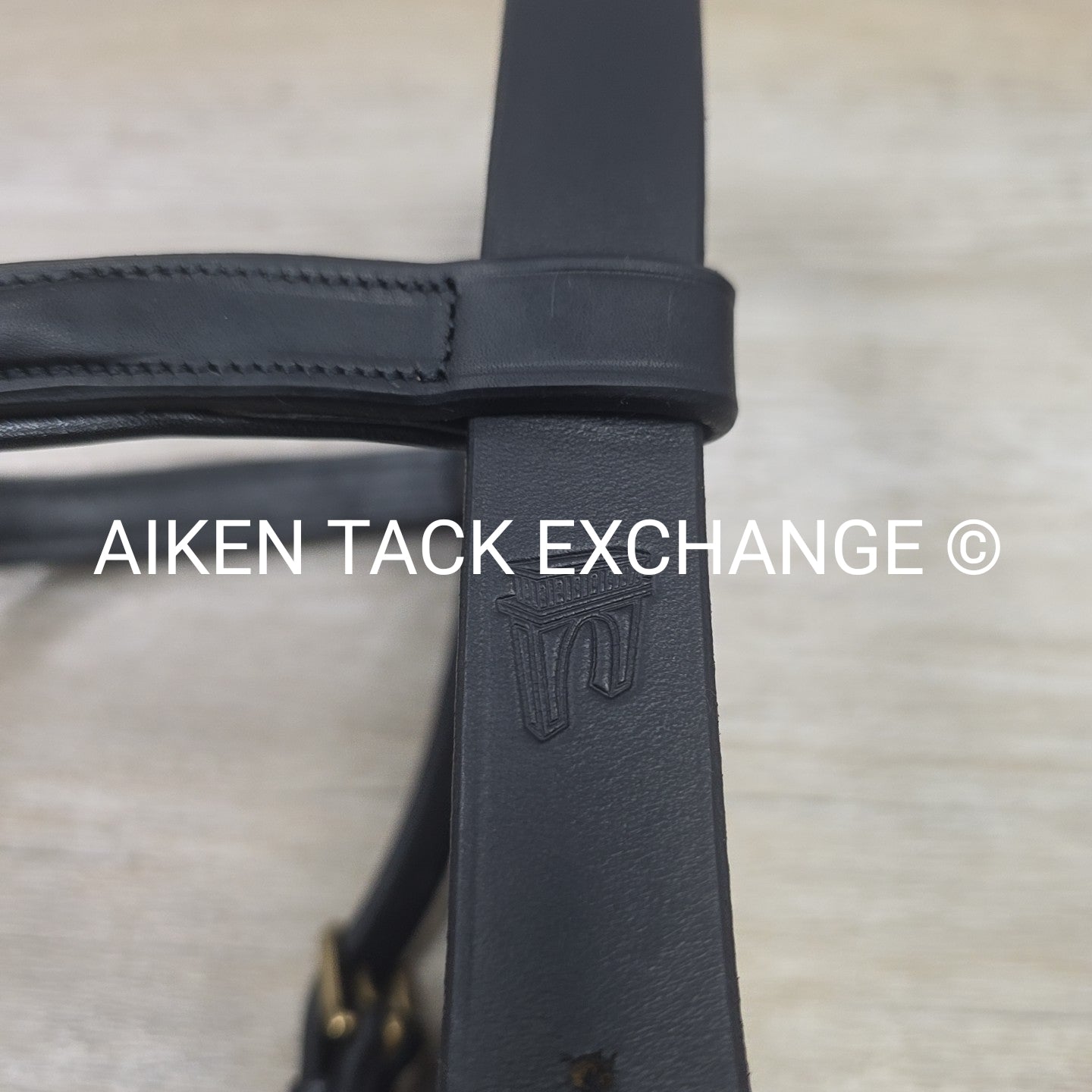 Arc De Triomphe Plain Raised Flash Bridle, No Reins, Black, Oversize