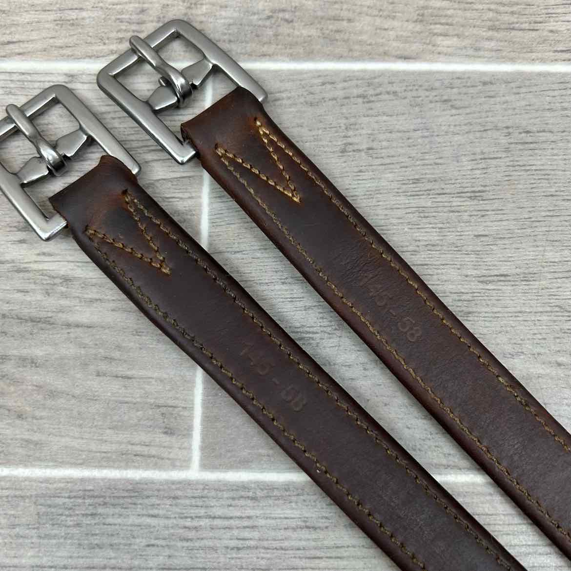 Antares Stirrup Leathers, Brown, 58"