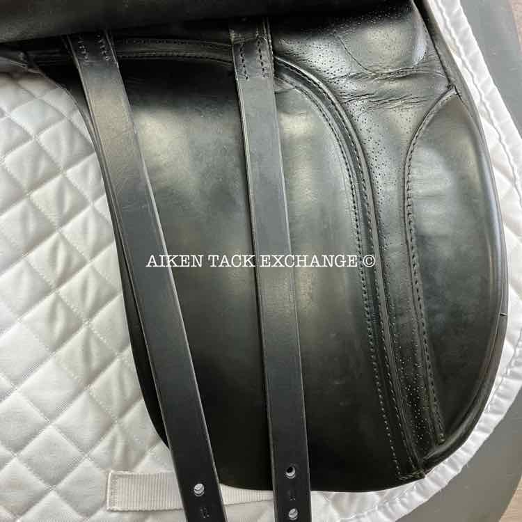Centaur by Michael Stokes Dressage Saddle, 17.5" Seat, Short Flap, Medium Tree, Wool Flocked Panels