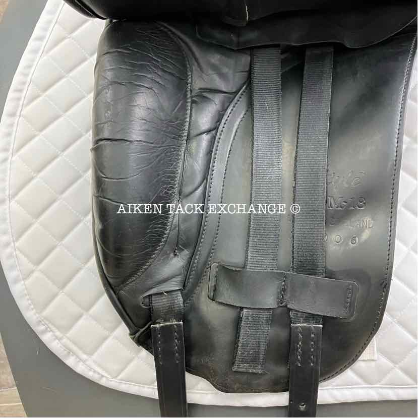 **SOLD** Albion Style Dressage Saddle, 18" Seat, Medium Tree, Wool Flocked Panels