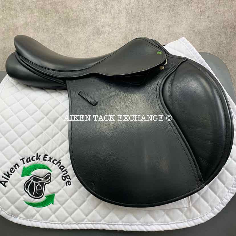 2011 County Innovation Jump Saddle, 17.5" Seat, Forward Flap, Medium Tree, Wool Flocked Skid Row Panels