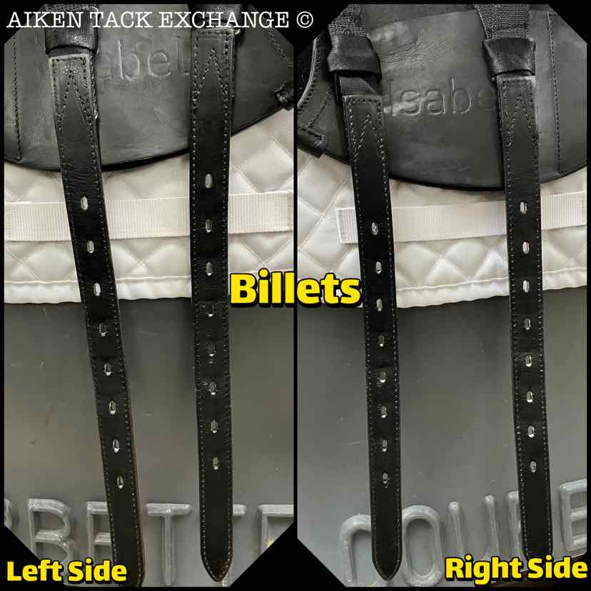 **SOLD** 2014 Bates Isabell Werth Dressage Saddle, 17" Seat, Adjustable Tree - Changeable Gullet, Wool Flocked Panels