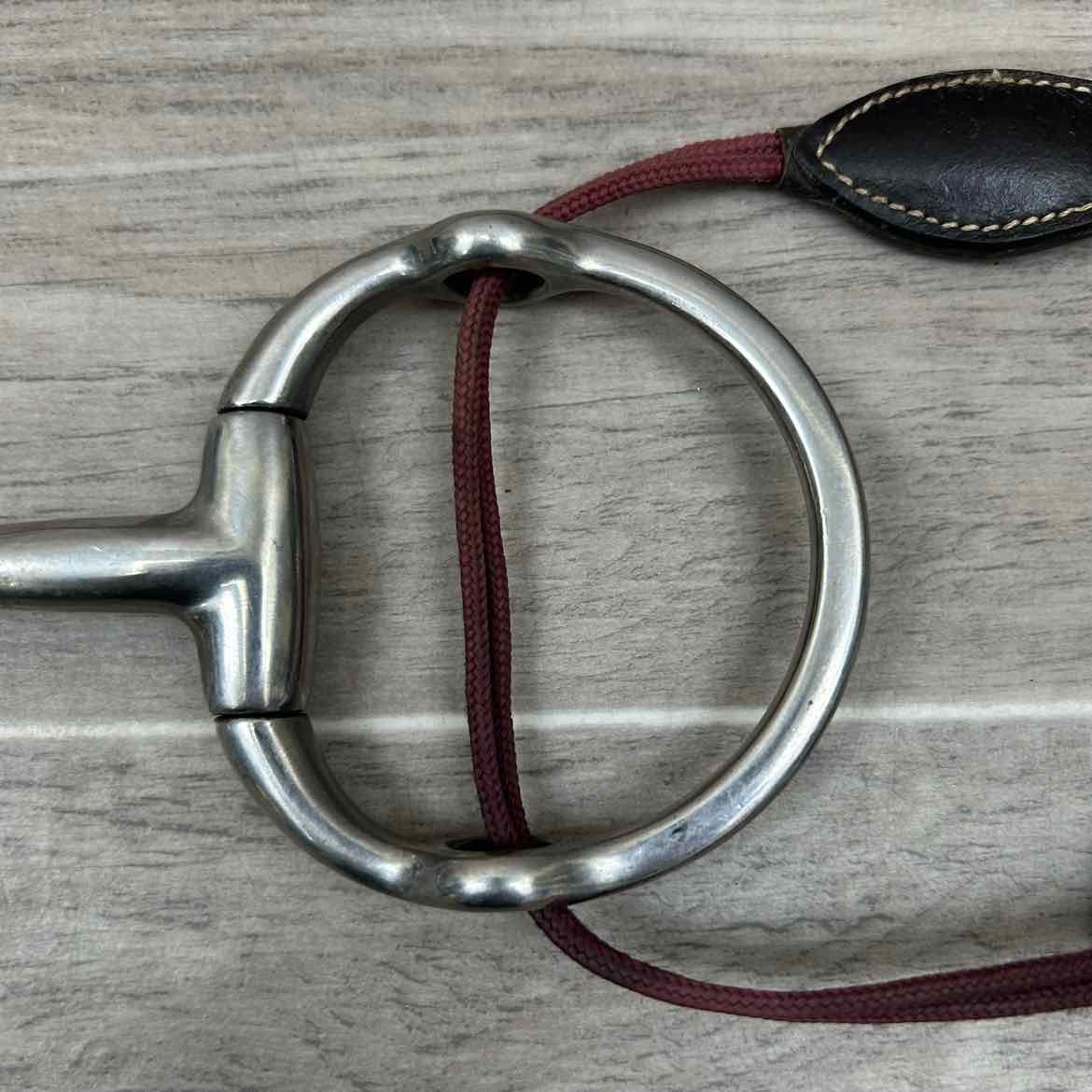 Coronet Single Joint Eggbutt Gag Bit with Rope Cheek Pieces 5"