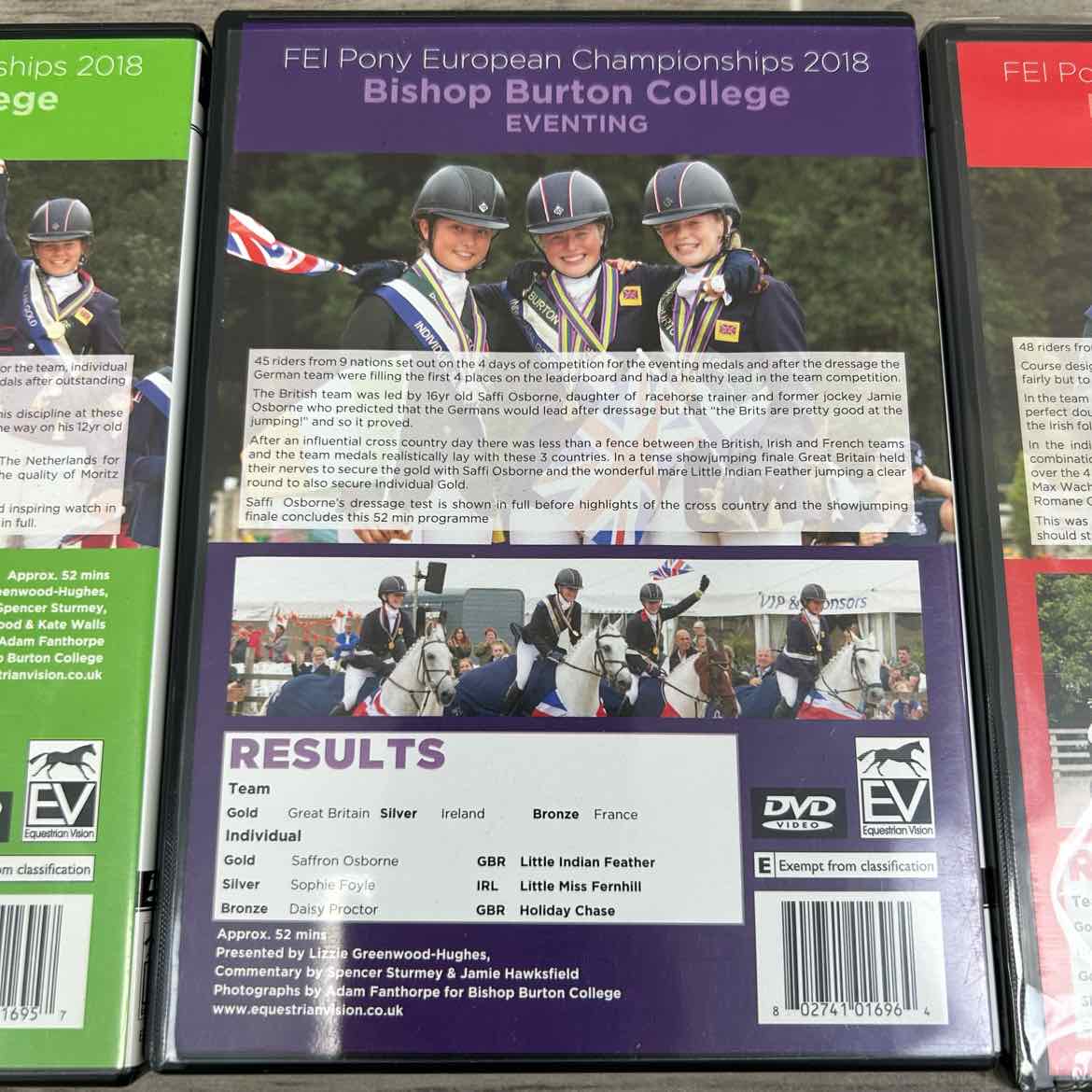 FEI Pony European Championships 2018 DVD Set: Dressage, Show Jumping, & Eventing