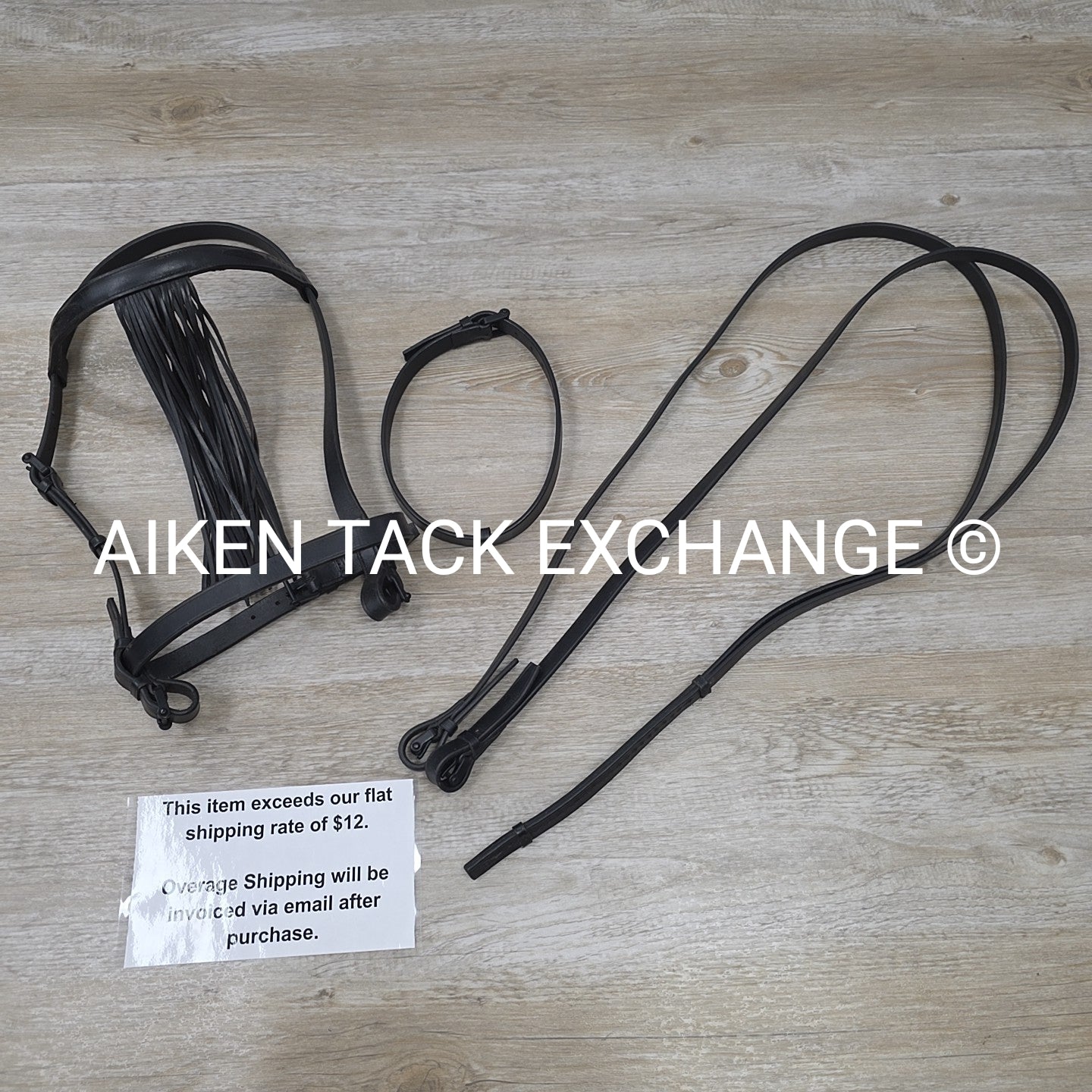 Fringe Browband Bridle with Matching Reins, Black, Size Full