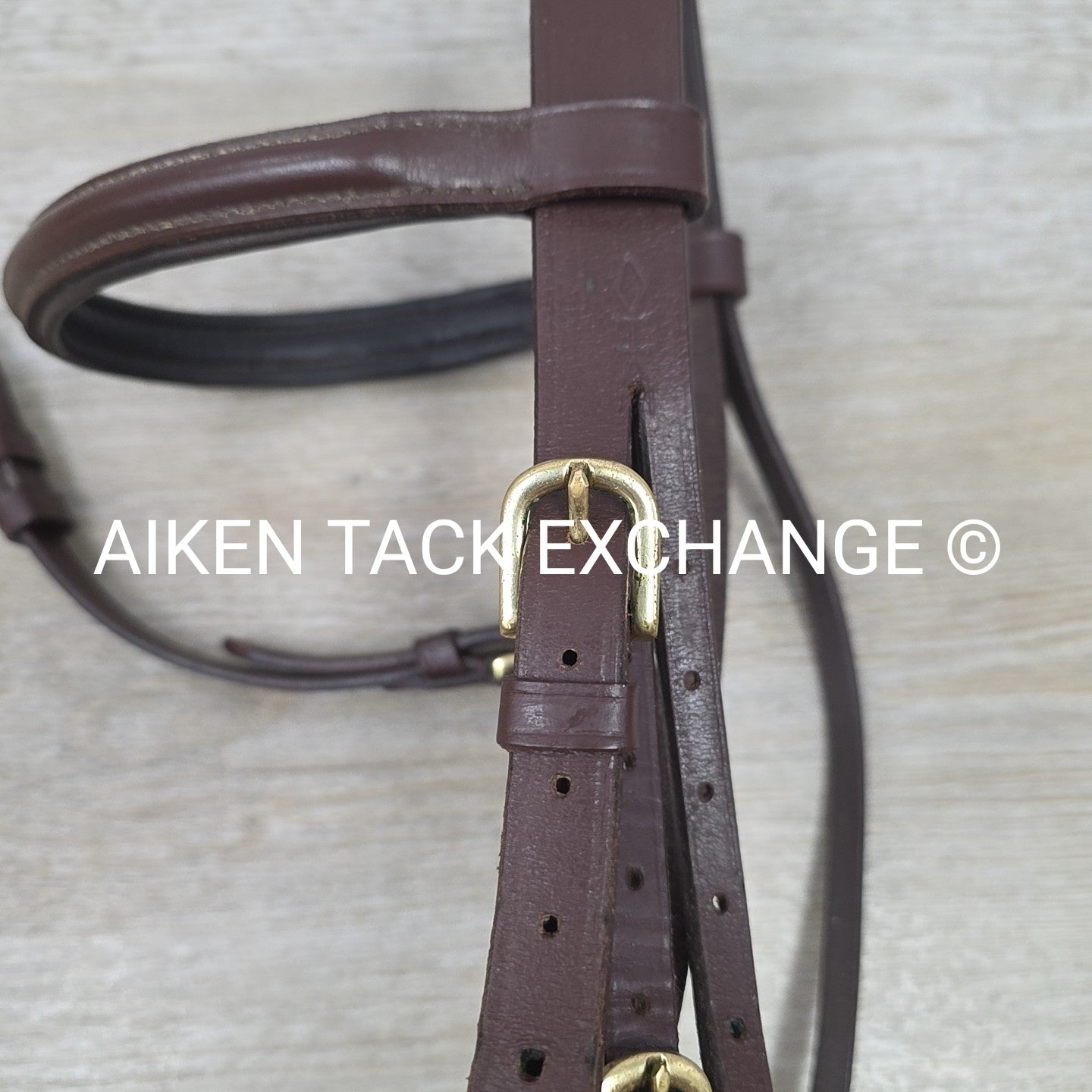 Harmohn Kraft Plain Raised Bridle with Laced Reins, Missing Flash Strap, Brown,
