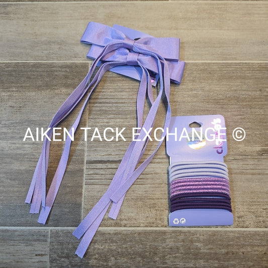 Claire's Hair Bundle - 1 Hair Tie Set, 2 Hair Clips