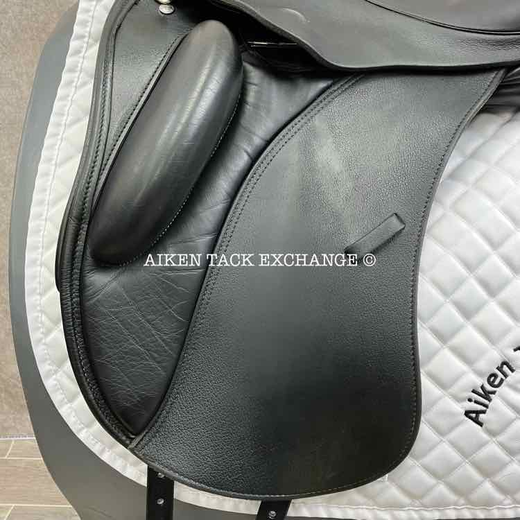 2018 Custom Saddlery Wolfgang Solo MKII Monoflap Dressage Saddle, 18" Seat, Adjustable Tree, Wool Flocked Panels