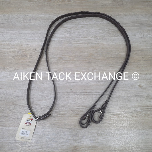 Silver Fox Laced Reins, Brown, Size Full