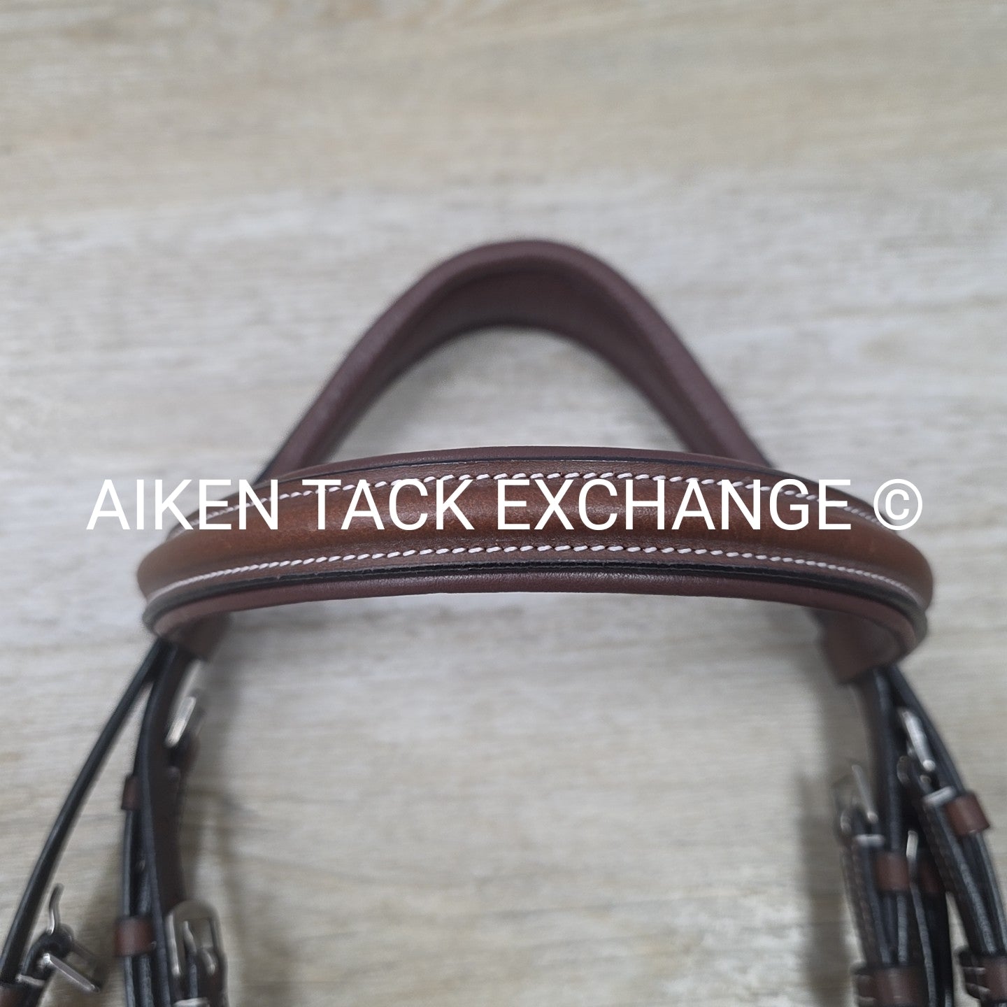 HDR Pro Mono Crown Padded Bridle with Reins, Australian Nut, Size Cob