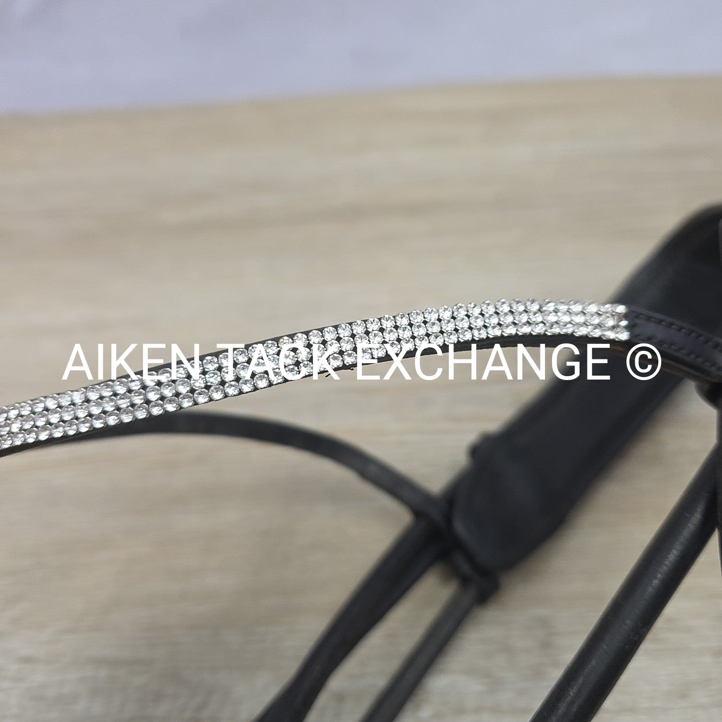 Schockemohle Rolled Dressage Bridle, No Reins, Black, Size Full