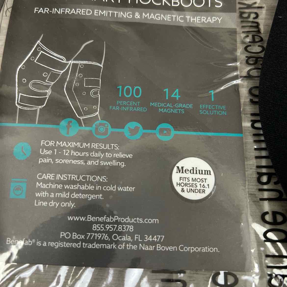 BeneFab Smart Hock Boots, 1 Pair, Size Medium