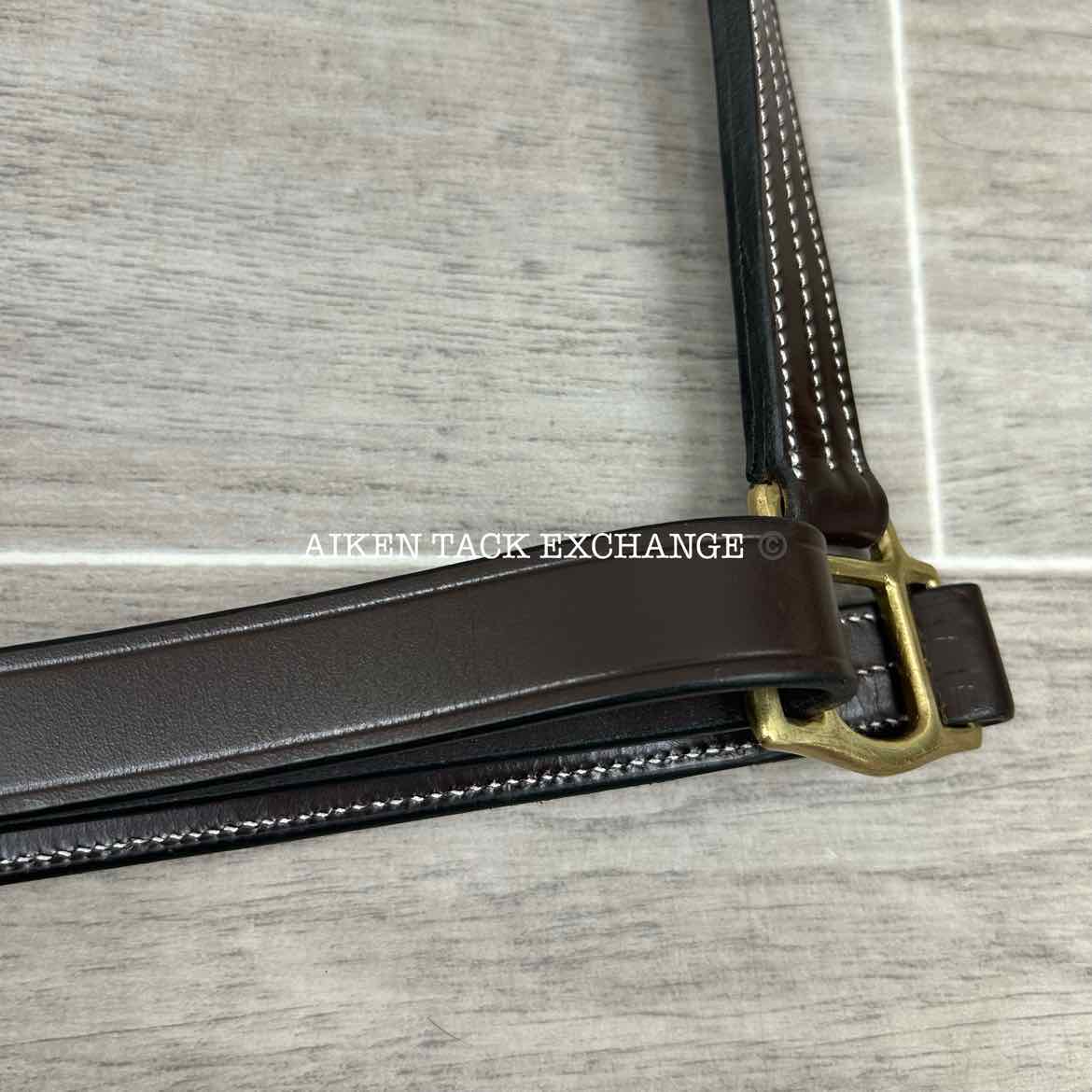 KL Select Black Oak Pine Leather Halter, Brown/Brown, Oversize