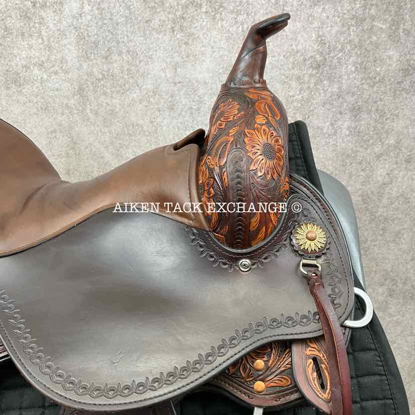**SOLD** 2021 Circle Y 1682 Sunflower Flex2 Trail Western Saddle, 15" Seat, Flex2 Trail 5 Tree - Wide