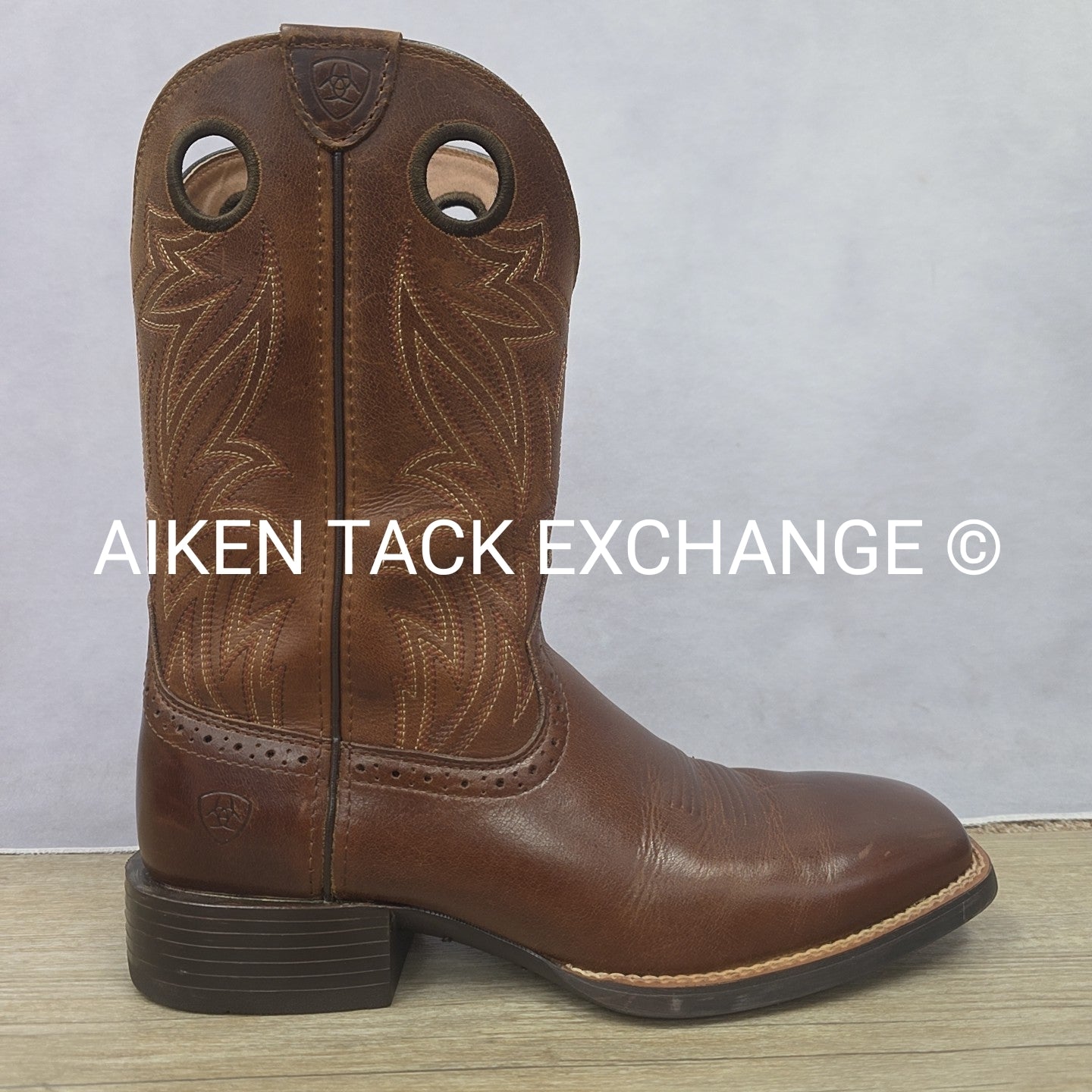Ariat Sidebet Western Boots w/ Wide Square Toe, Men's 11.5D
