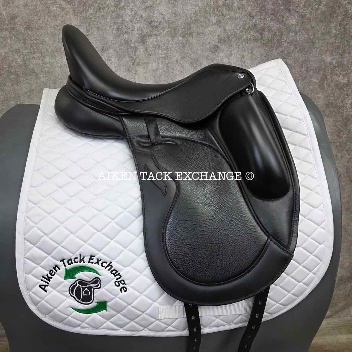 2023 Envy by Custom Saddlery Aurora Monoflap Dressage Saddle, 17" Seat, Adjustable Tree, Wool Flocked Panels