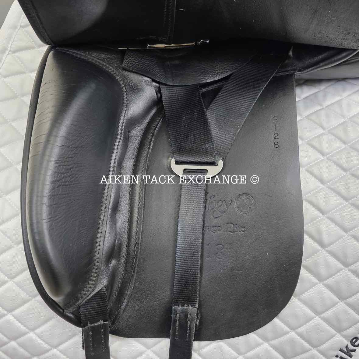 **SOLD** 2011 Trilogy Verago Elite Dressage Saddle, 18" Seat, Medium Wide Tree, Wool Flocked Panels