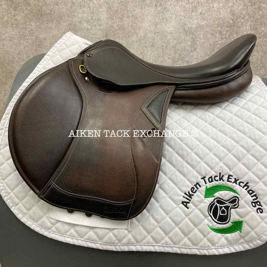 2013 Ovation San Diego Close Contact Jump Saddle, 17.5" Seat, Adjustable Tree - XCH Changeable Gullet, Foam Panels
