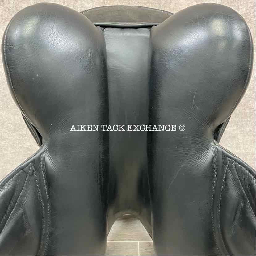 2018 Custom Saddlery Wolfgang Omni Monoflap Dressage Saddle, 17.5" Seat, Adjustable Tree, Wool Flocked Panels