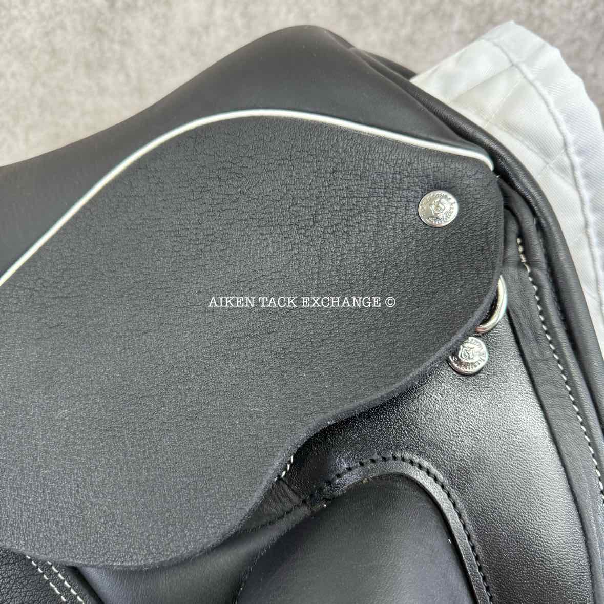 2023 Custom Saddlery Wolfgang Solo MKII Monoflap Dressage Saddle, 17.5" Seat, Adjustable Tree, Wool Flocked Panels