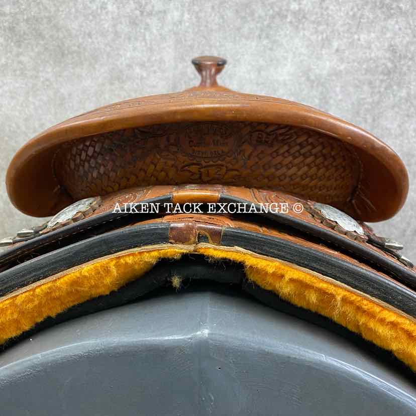 Allen Ranch Saddle Shop Western Saddle, 15" Seat, Regular Tree - Semi QH Bars