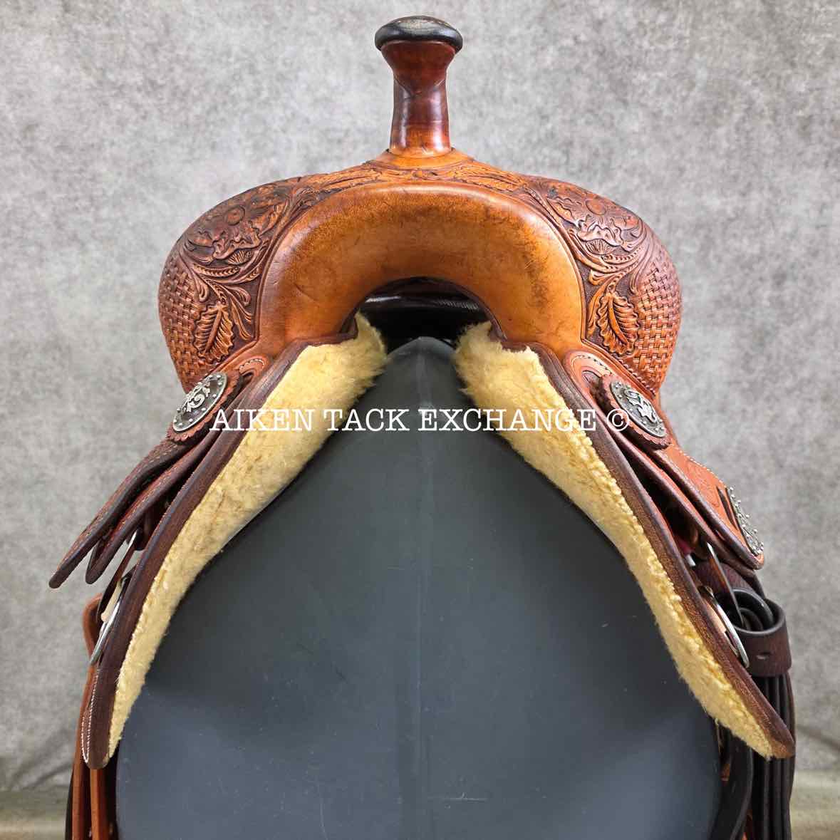 Bob Avila Western Saddle, 15.5" Seat, Regular Tree - Semi QH Bars
