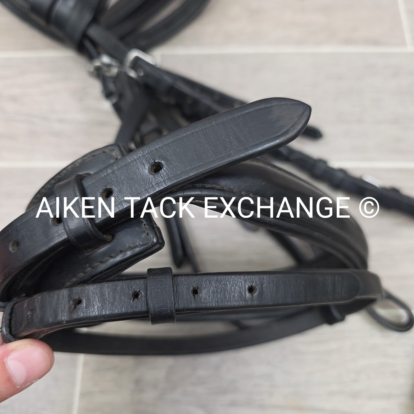 Kieffer Monocrown Bridle with Cotton Web Reins & 2 Extra Browbands, Size Full