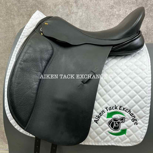 2013 Black Country Eloquence Dressage Saddle, 19" Seat, Extra Wide Freedom Hoop Tree, Wool Flocked Panels