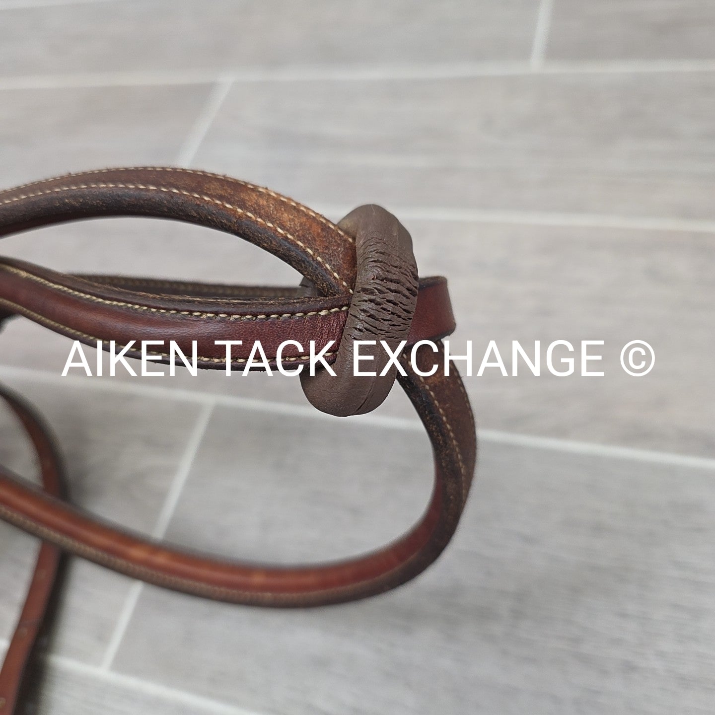 Edgewood Square Raised Fancy Stitched Standing Martingale, Brown, Oversize