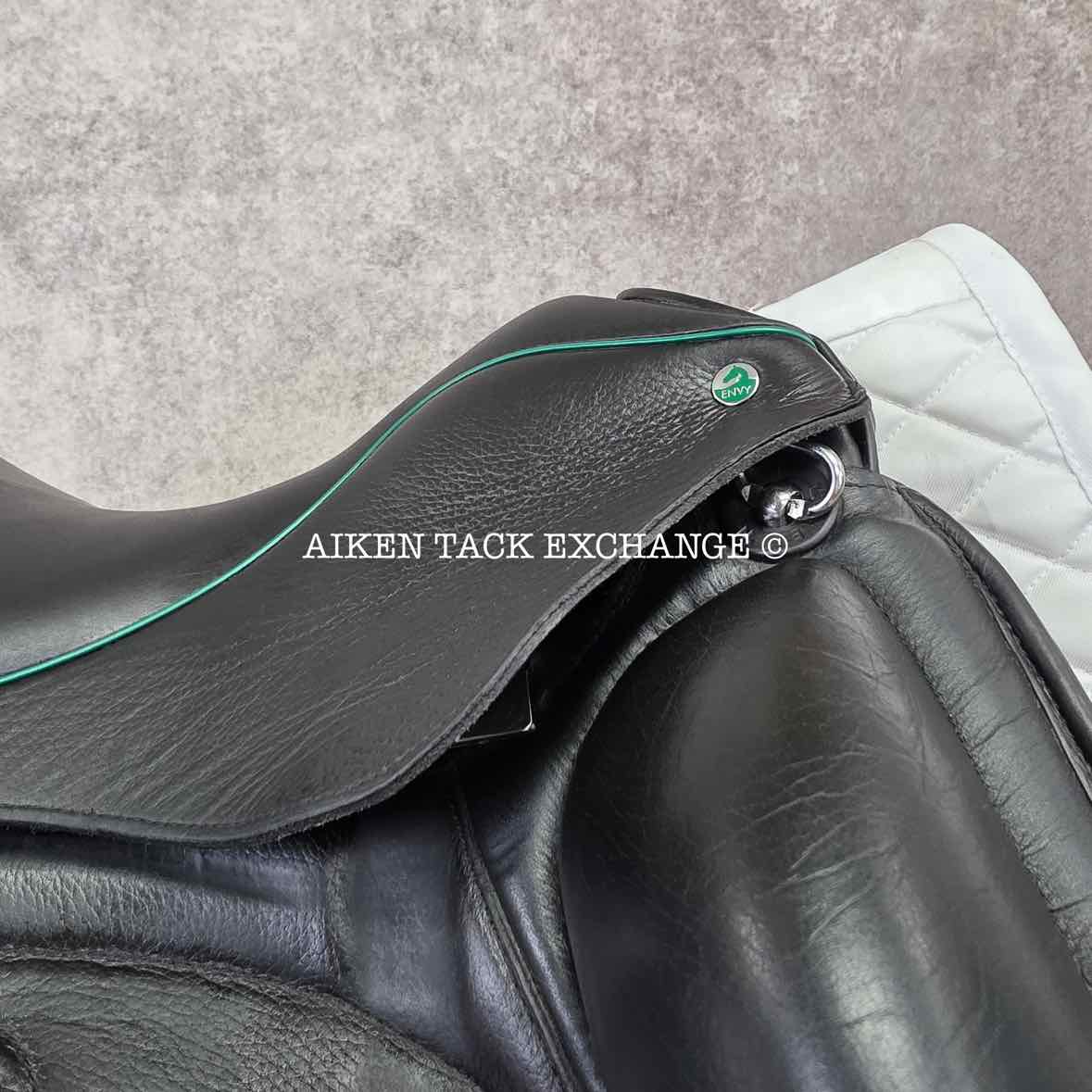 2023 Envy by Custom Saddlery Motion Monoflap Dressage Saddle, 17" Seat - Short Flap, Adjustable Tree, Wool Flocked Panels