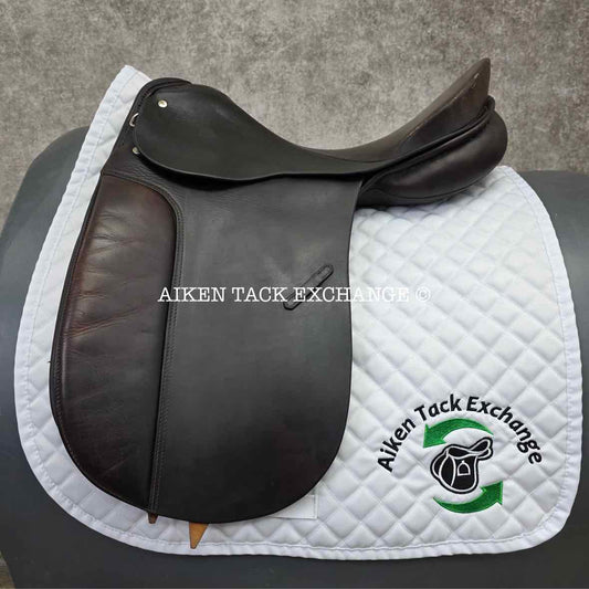 Max Hopfner Dressage Saddle, 18" Seat, Medium Tree, Wool Flocked Panels