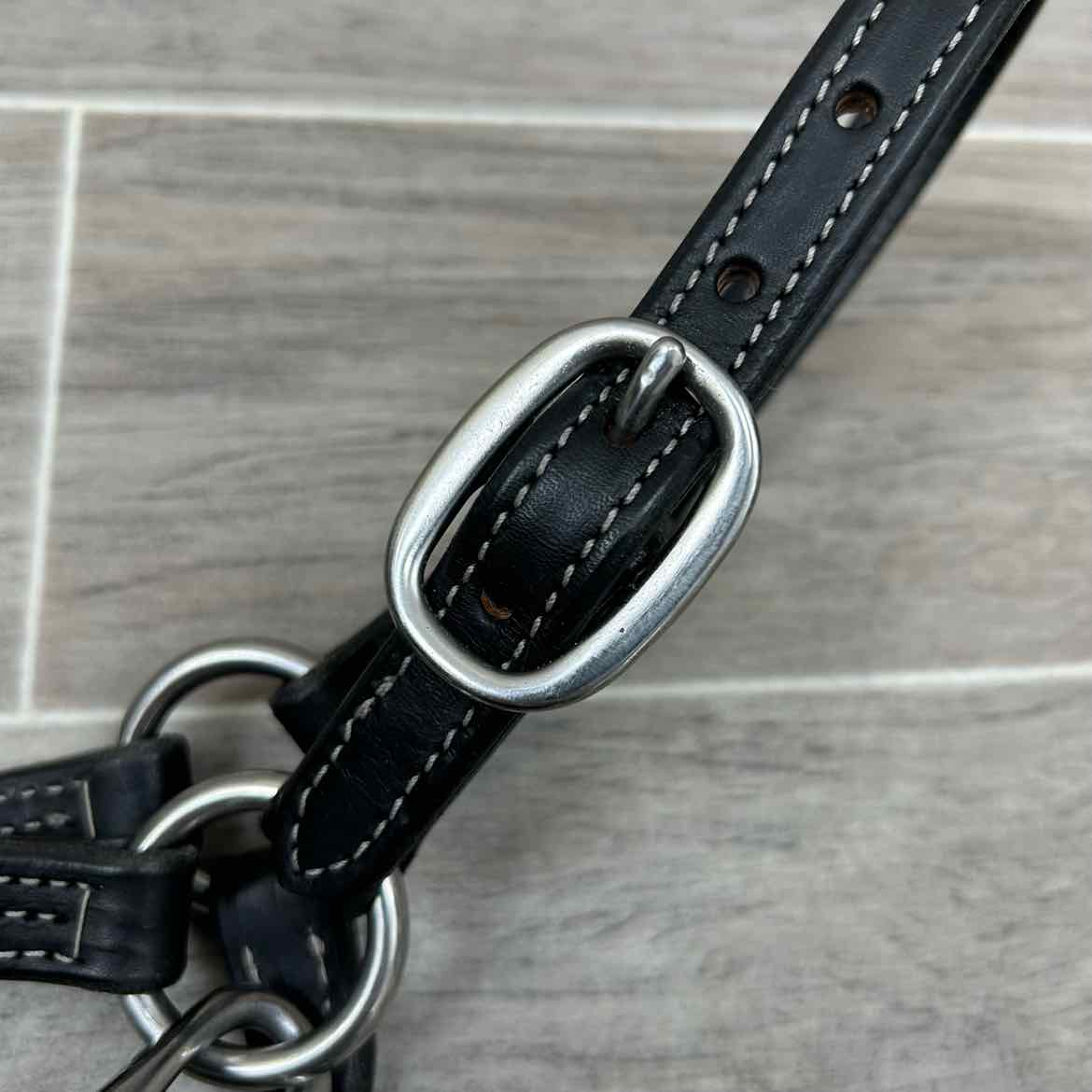 Green Hill Collection Leather Halter with Matching Lead, Size Foal / Mini