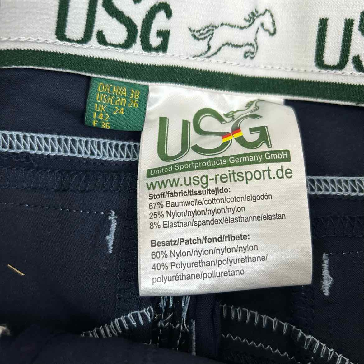 KL Select USG "Joy" Silicone Full Seat Breeches, Size 26