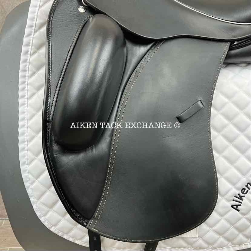 2018 Custom Saddlery Wolfgang Solo MKII Monoflap Dressage Saddle, 17.5" Seat, Adjustable Tree, Wool Flocked Panels