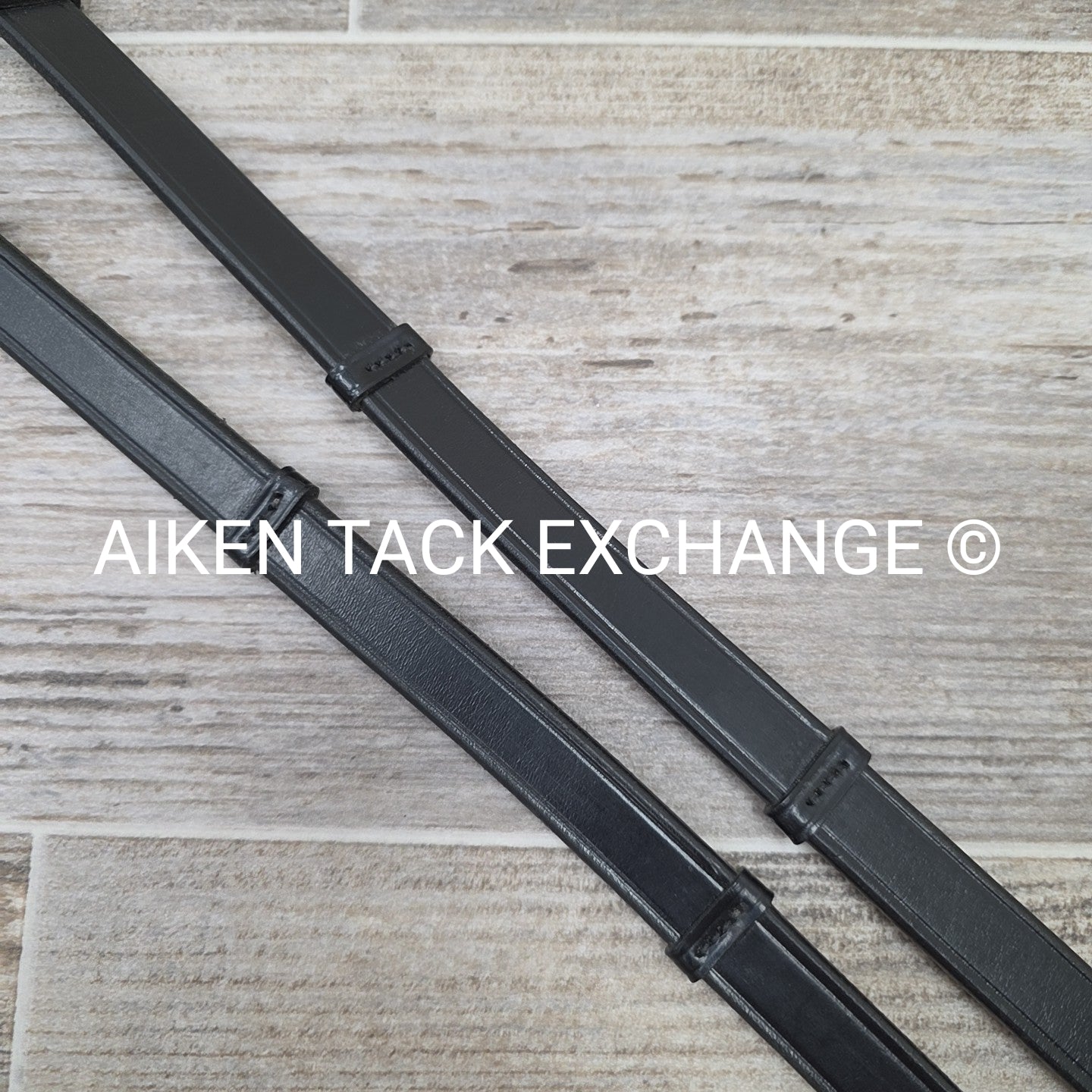 Passier Leather Reins with Hand Stops, Black, 56"