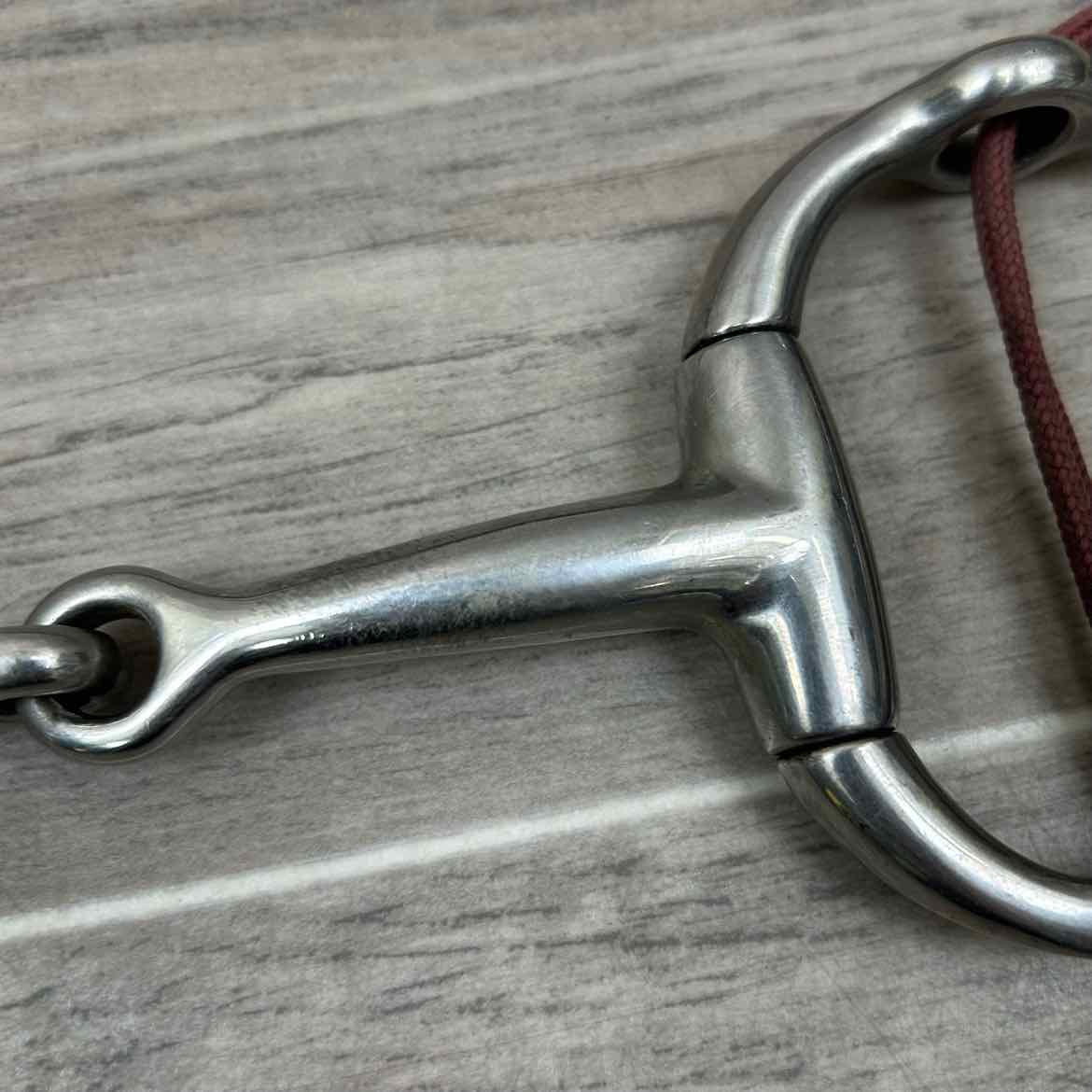 Coronet Single Joint Eggbutt Gag Bit with Rope Cheek Pieces 5"