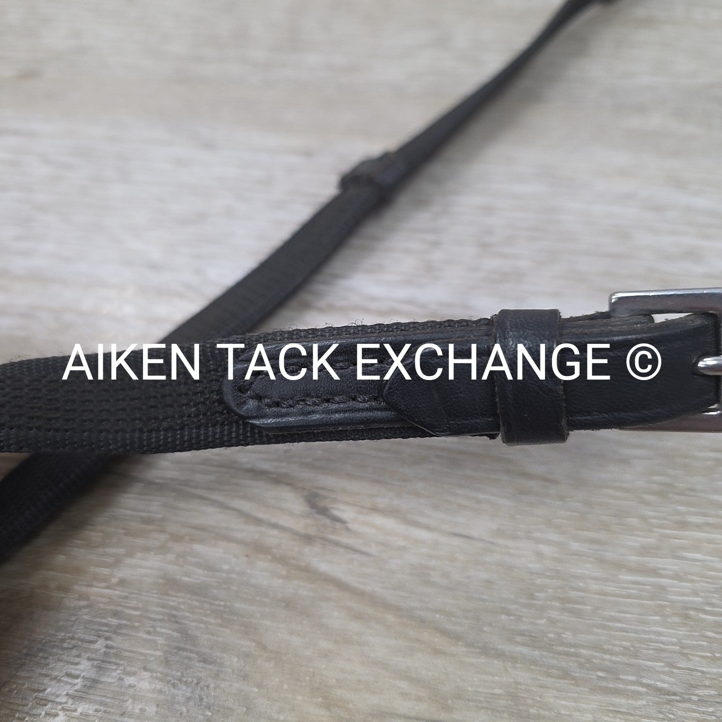 Rubberized Grip Reins with Hand Stops, Black, 60"