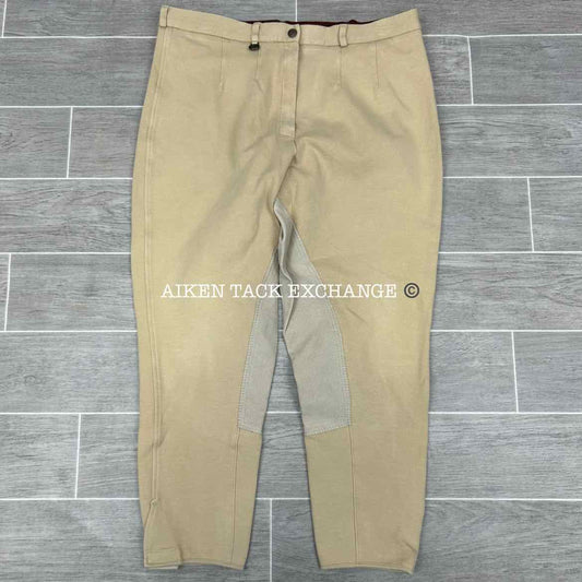 On Course Cotton Naturals Full Seat Breeches, Size 34