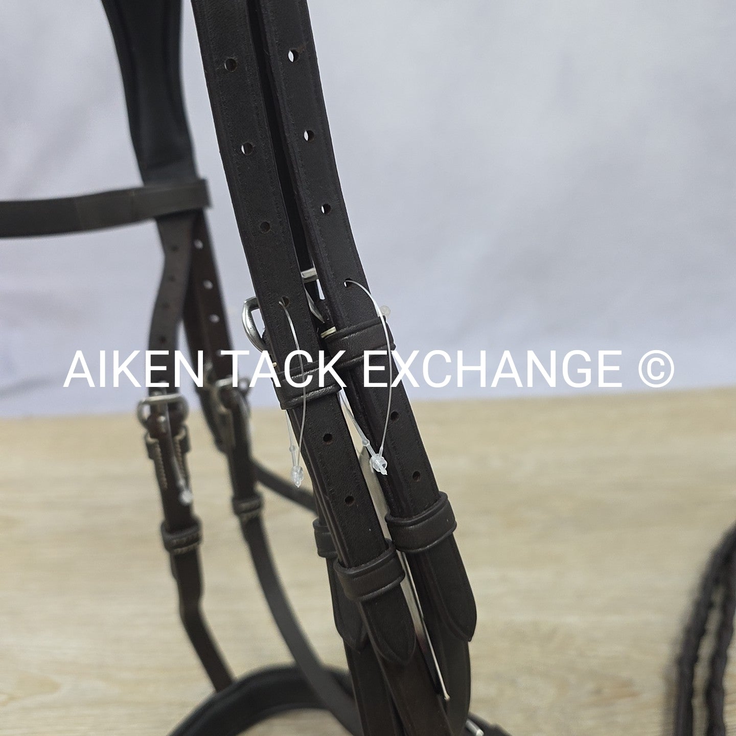 Ovation ATS Raised Fancy Stitched Bridle with Matching Reins, Brown, Size Full