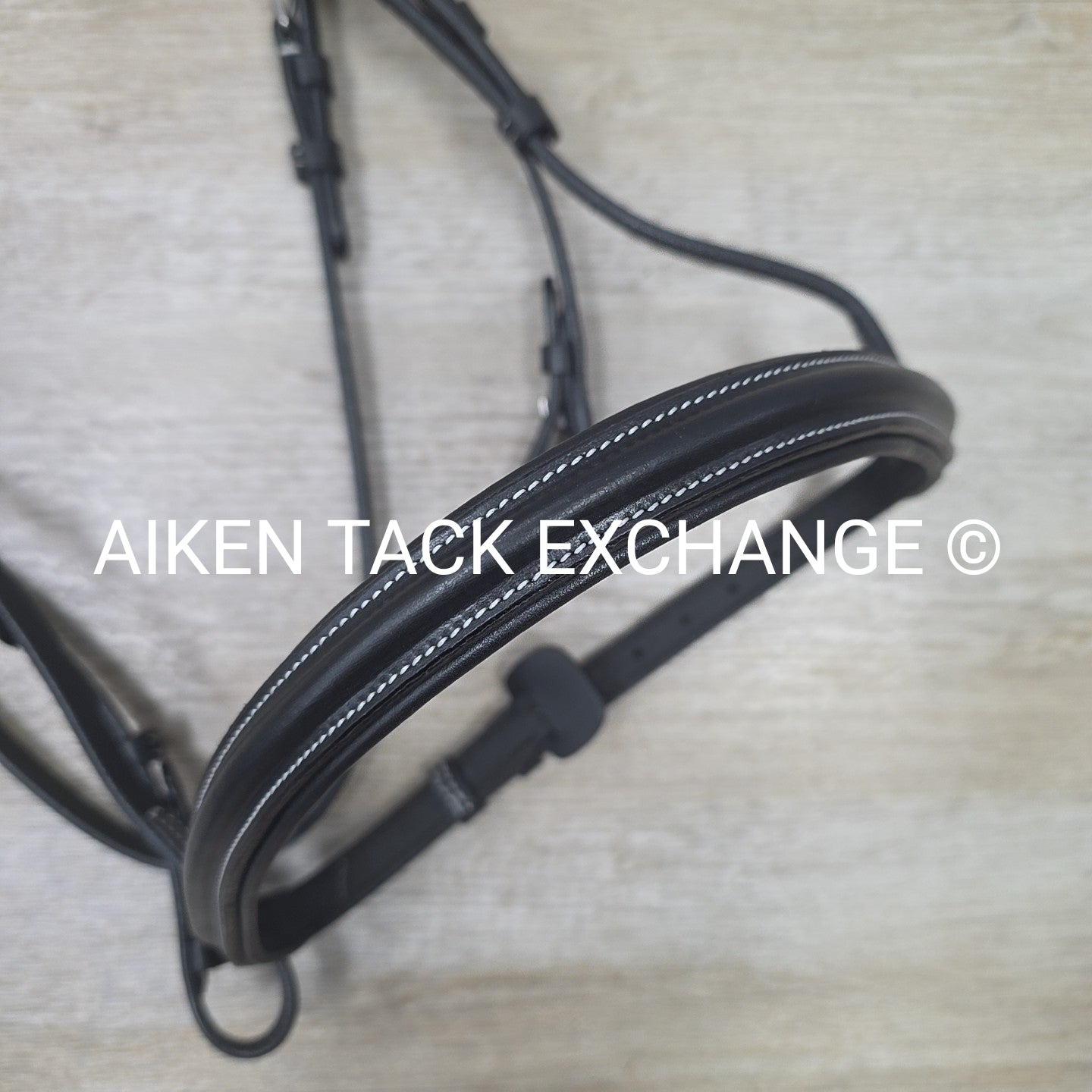 HDR Pro Mono Crown Plain Raised Padded Bridle with Laced Reins, Black, Oversize