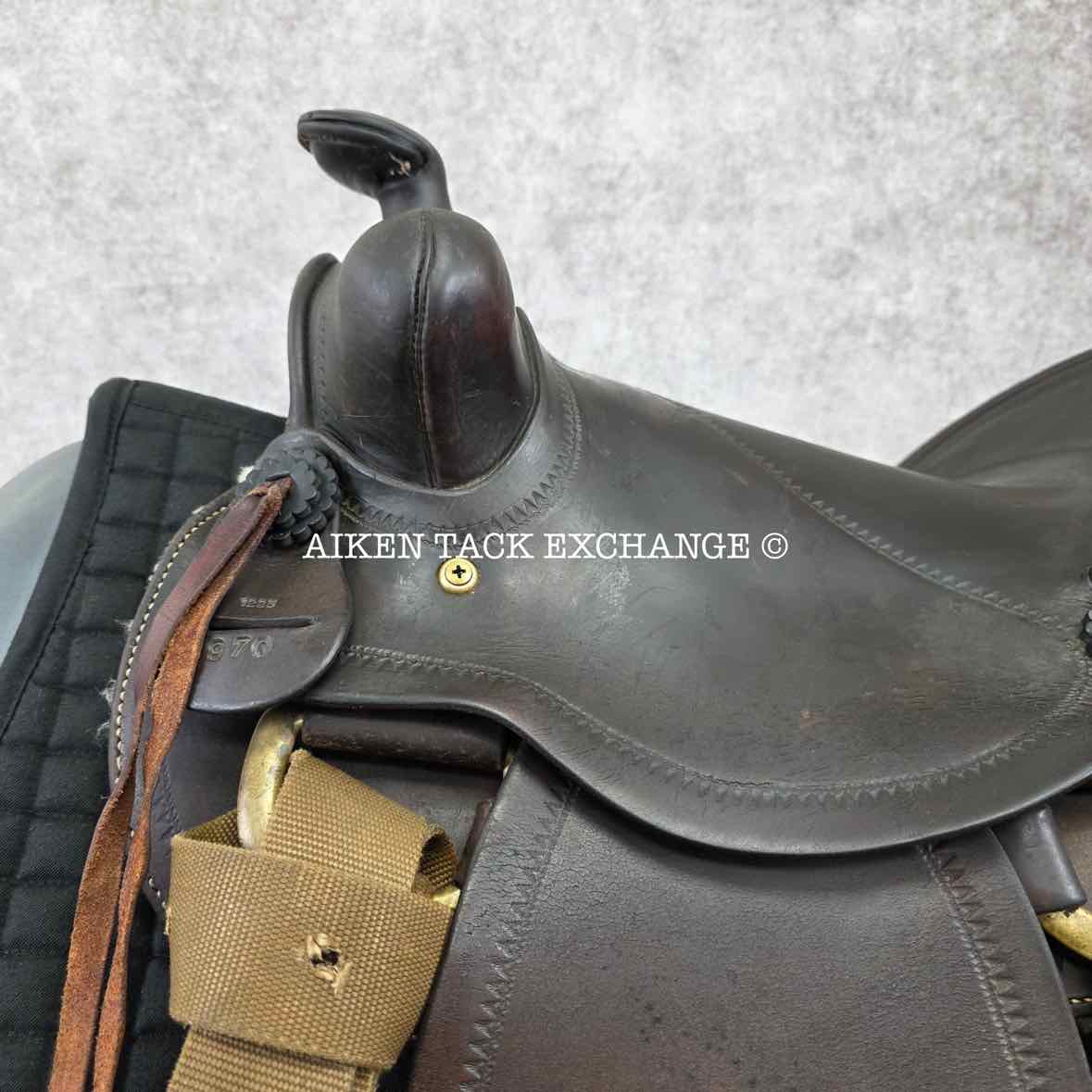 JC Higgins Western Saddle, 14.5" Seat, Regular Tree - Semi QH Bars